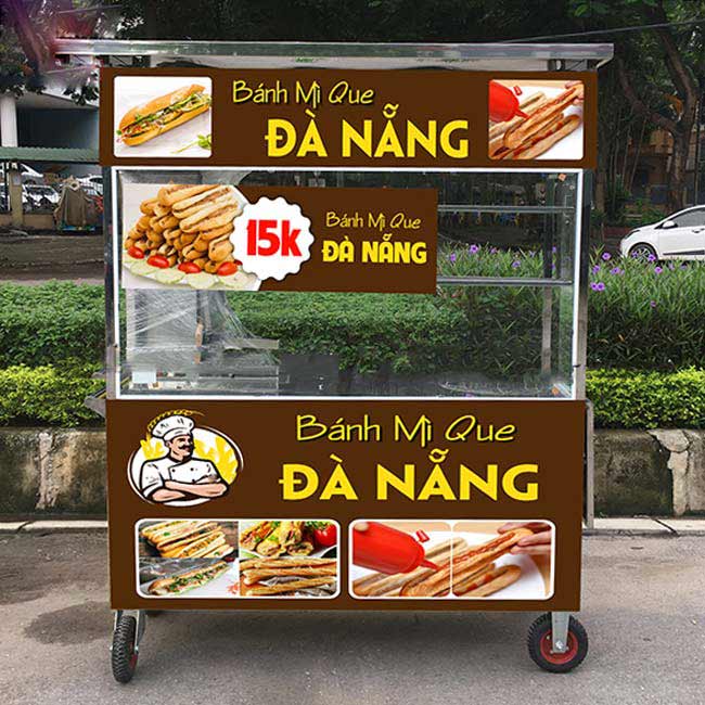 Xe bán bánh mì có lò nướng