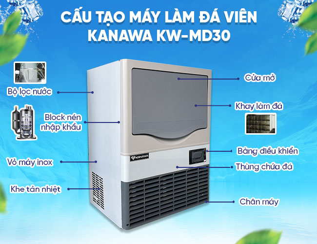 Máy làm đá viên 30kg