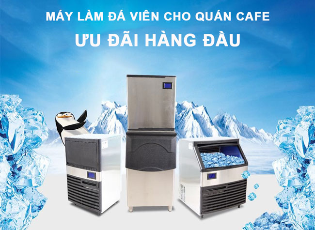 máy làm đá viên quán cafe ưu đãi