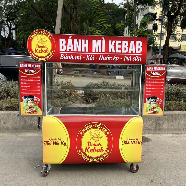 xe bánh mì xôi nước ép