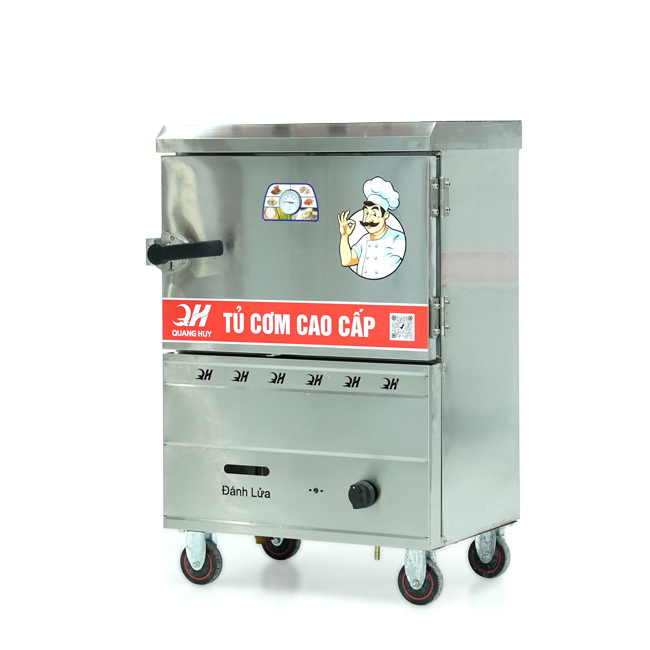 Tủ cơm 4 khay gas hấp từ 13kg Gạo/mẻ