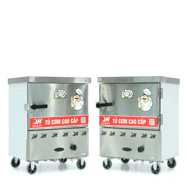 Tủ cơm 4 khay gas hấp từ 13kg Gạo/mẻ
