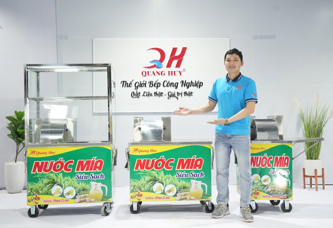 máy ép nước mía 6 lô quang huy