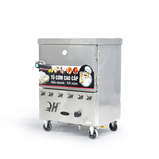 Tủ cơm 4 khay gas hấp từ 13kg Gạo/mẻ