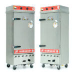 Tủ cơm 12 khay điện gas hấp từ 40kg Gạo/mẻ có điều khiển