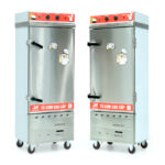 Tủ cơm 12 khay điện gas hấp từ 40kg Gạo/mẻ có điều khiển