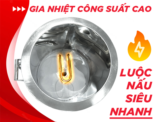 B&ecirc;n trong nồi nấu phở điện inox Quang Huy