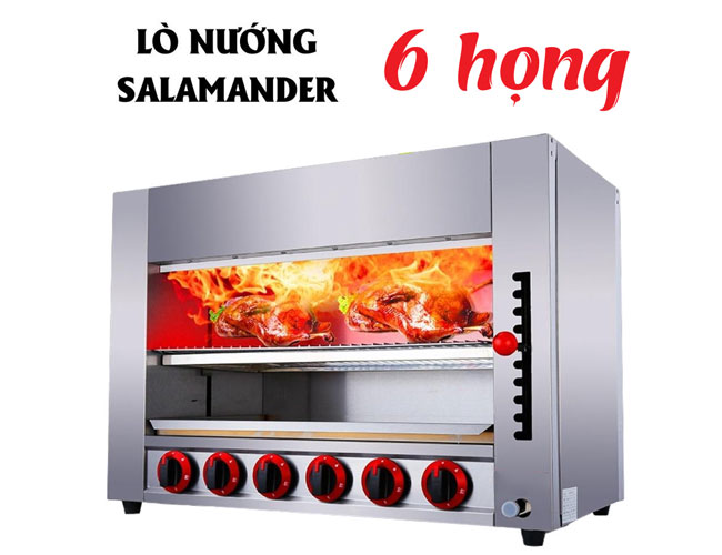 lò nướng salamander 6 họng giá rẻ