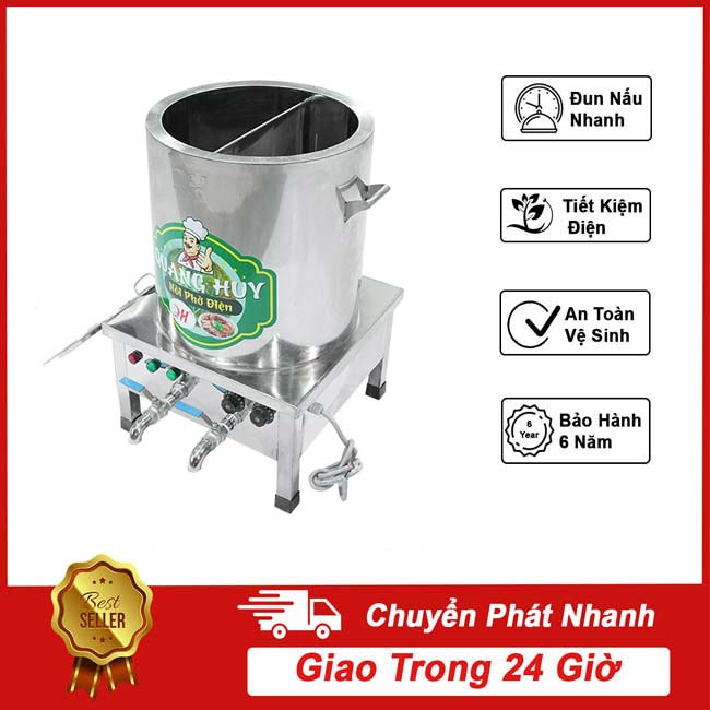 Nồi nấu phở điện 2 ngăn 60 lít