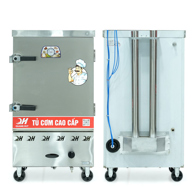Tủ cơm 8 khay gas hấp từ 26kg Gạo/mẻ
