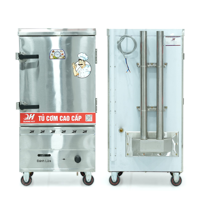Tủ cơm 8 khay gas hấp từ 26kg Gạo/mẻ
