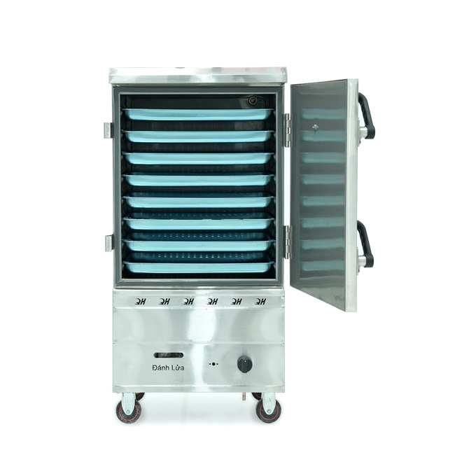 Tủ cơm 8 khay gas hấp từ 26kg Gạo/mẻ