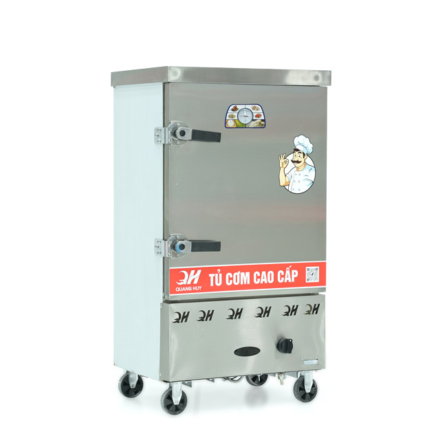Tủ cơm 8 khay gas hấp từ 26kg Gạo/mẻ