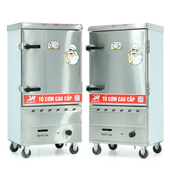 Tủ cơm 8 khay gas hấp từ 26kg Gạo/mẻ
