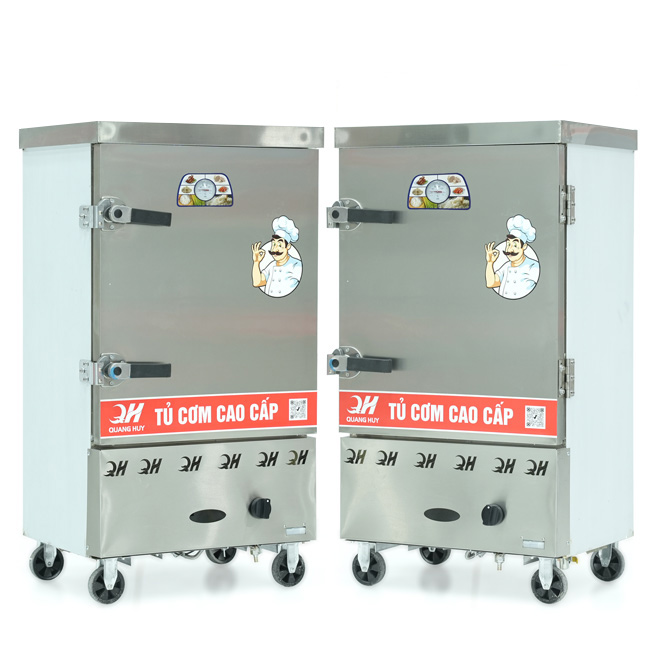 Tủ cơm 8 khay gas hấp từ 26kg Gạo/mẻ