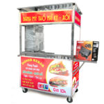 Xe bán xôi bánh mì mái bằng 1m2 X1200-B