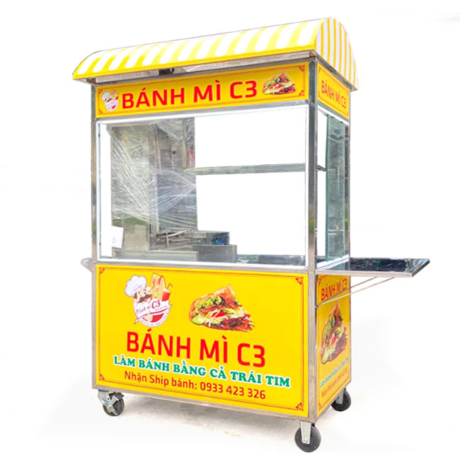 Xe bánh mì có Lò Nướng mái vòm 1m2 LN1200-V