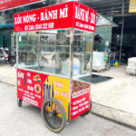 Xe bán xôi bánh mì mái bằng 1m5 X1500-B