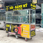 Xe bán xôi bánh mì mái bằng 1m8 X1800-B