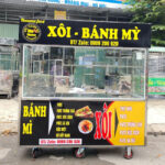 Xe bán xôi bánh mì mái bằng 1m8 X1800-B