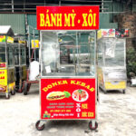 Xe bán xôi bánh mì mái bằng 90cm X900-B