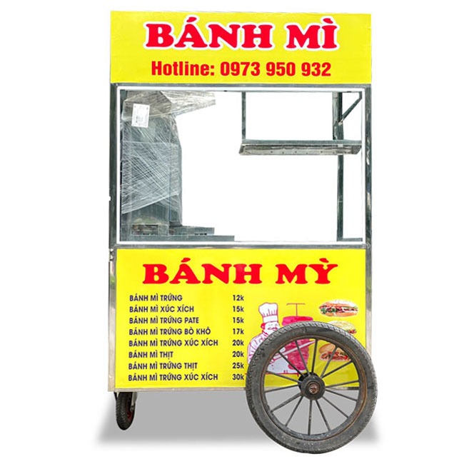 Xe bán bánh mì các loại 1m2 bánh bò