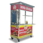 Xe bánh mì Doner Kebab 1m2 đỏ vàng