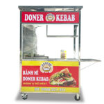 Xe bánh mì Doner Kebab 1m2 đỏ vàng