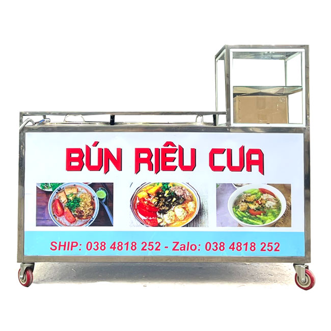 Tủ bán bún riêu cua 1m6 2 nồi B1600-KM