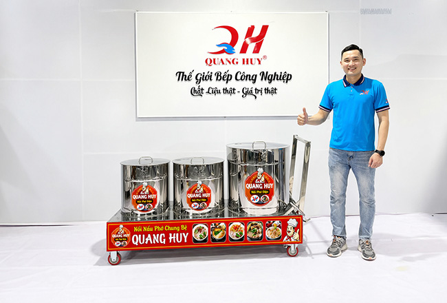Xe đẩy 3 nồi chung bệ Quang Huy