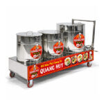 Xe đẩy 3 nồi phở điện 30-60-100 lít