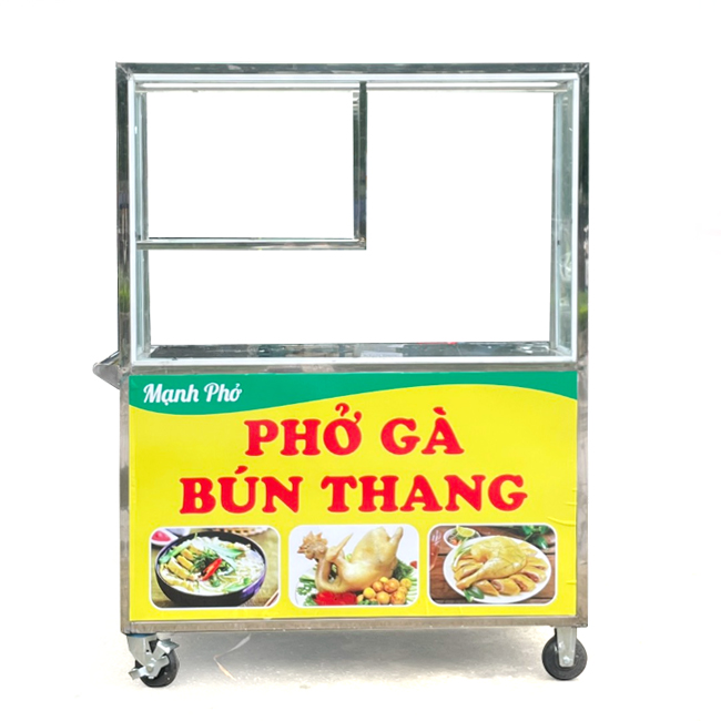 Xe đẩy bán phở gà bún thang 1m2 P1200-B