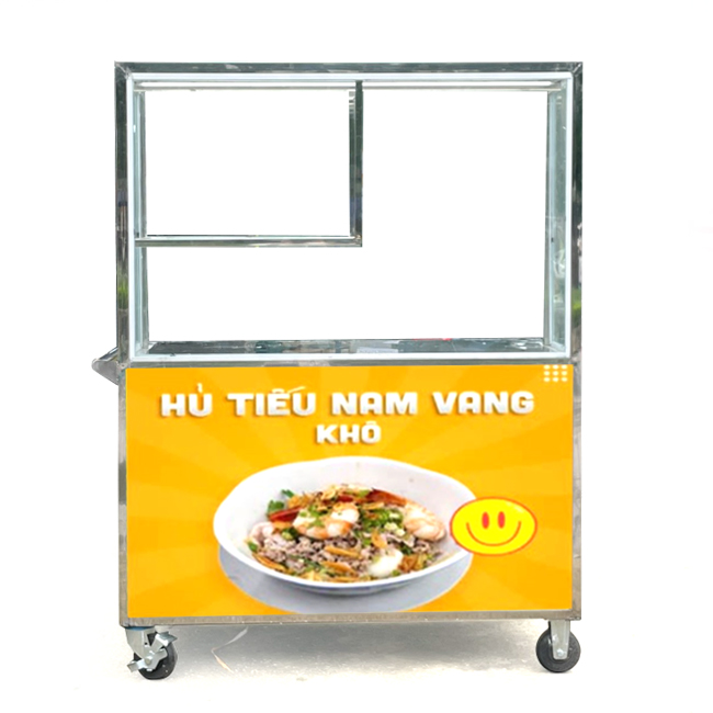 Xe hủ tiếu nam vang khô 1m2 màu cam HT1200-B