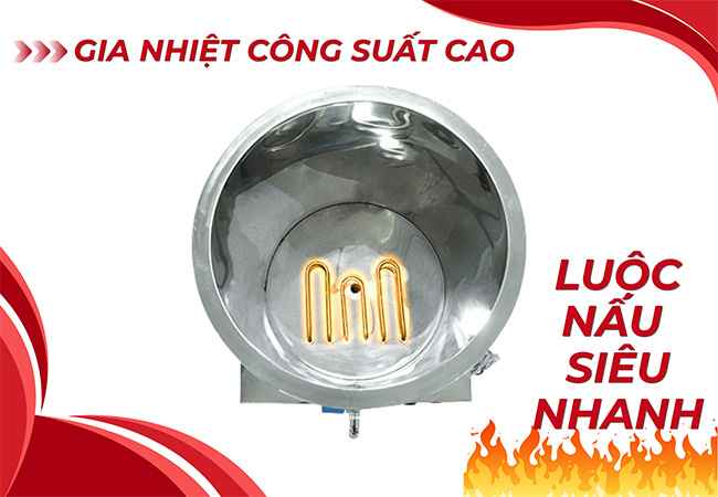 B&ecirc;n trong nồi nấu phở điện Quang Huy