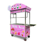 Xe đẩy bán Milk Tea hồng 1m2 TS1200-V