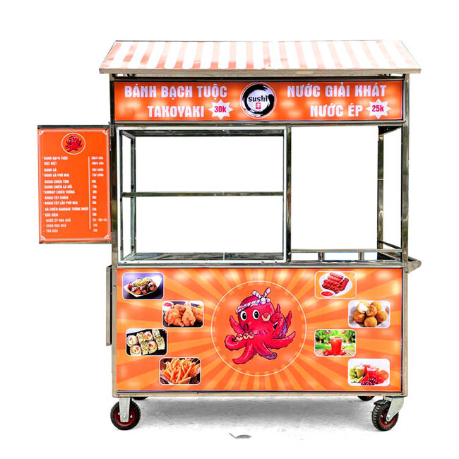 Xe bánh bạch tuộc Takoyaki Sushi 1m6 BBT1600-N