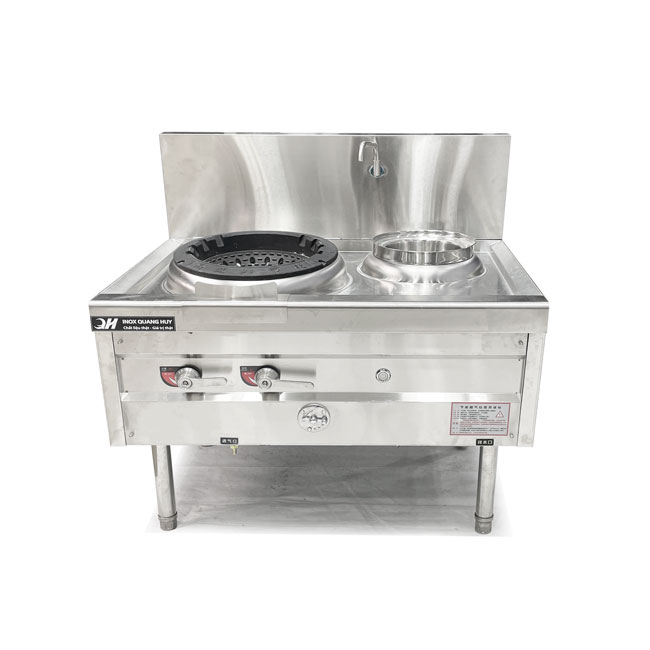 Bếp Á 1 họng gas 1m1 quạt thổi 180W inox dày