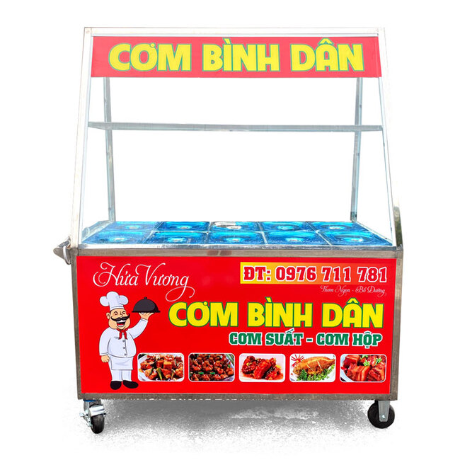 Xe bán cơm bình dân Hứa Vương 1m5 C1500-B