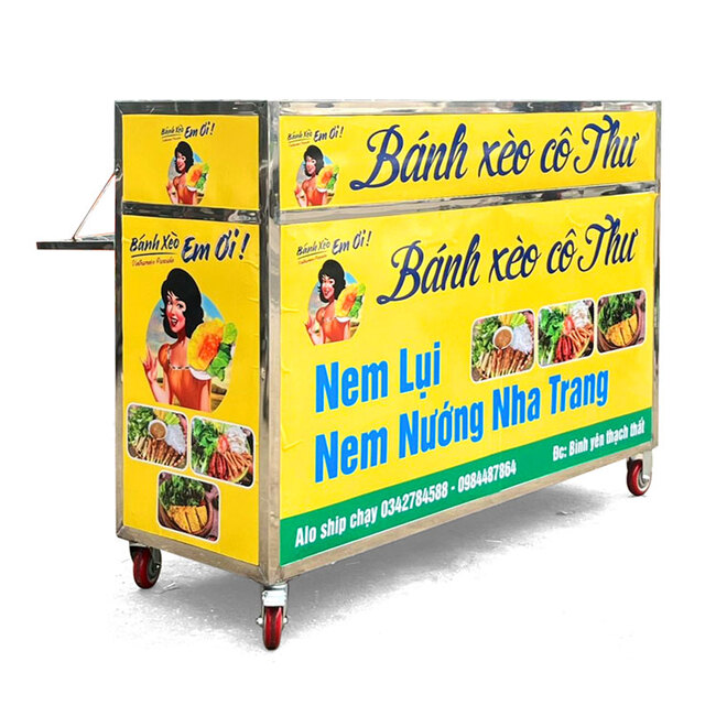 Xe bánh xèo cô Thư màu vàng 1m5 BX1500