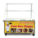 Xe bán cơm Rice Happy màu cam 1m8 C1800-B