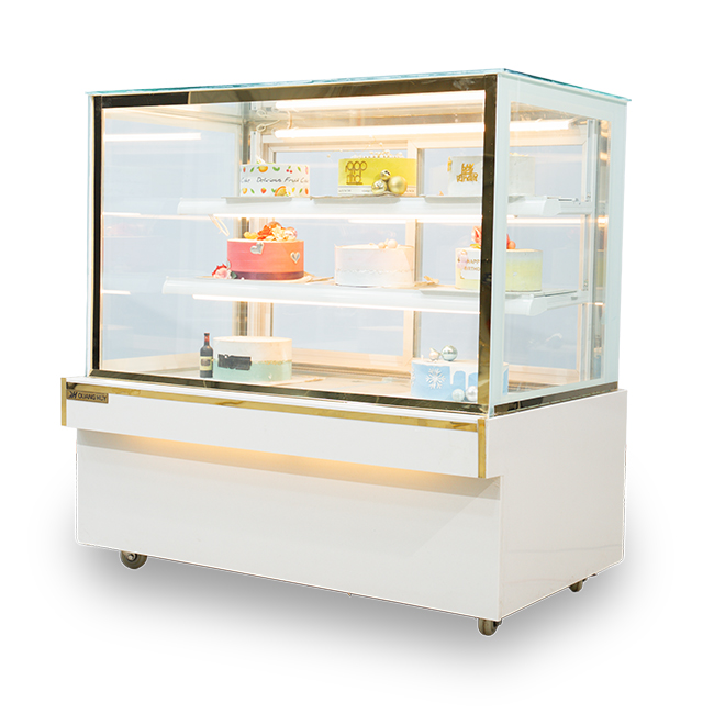 Tủ bánh kem 1m2 3 tầng kính vuông Mới TBK3T-1.2V-NR