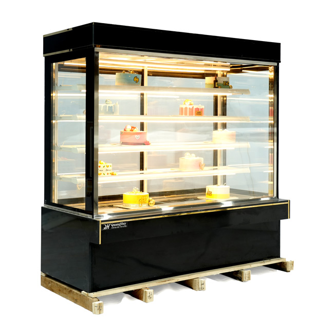 Tủ bánh kem 1m8 5 tầng kính vuông Mới QHTBK5T-1.8V-NR