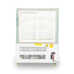 Tủ bánh kem 90cm 3 tầng kính cong Mới TBK3T-0.9C-NR
