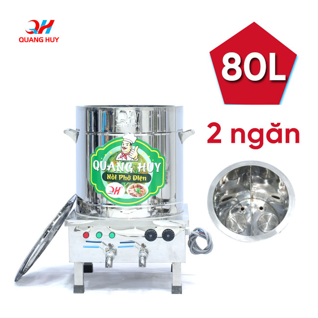 Nồi phở điện 2 ngăn 80L QHNP-80-2N