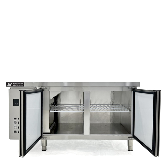 Tủ mát bàn chặt 1m5 360L làm lạnh quạt gió