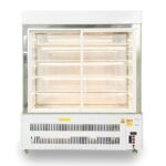 Tủ bánh kem 1m5 5 tầng kính vuông Mới TBK5T-1.5V-NR