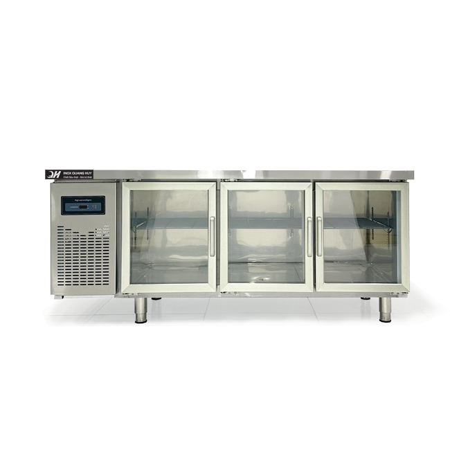 Tủ mát bàn chặt 1m8 330L làm lạnh trực tiếp