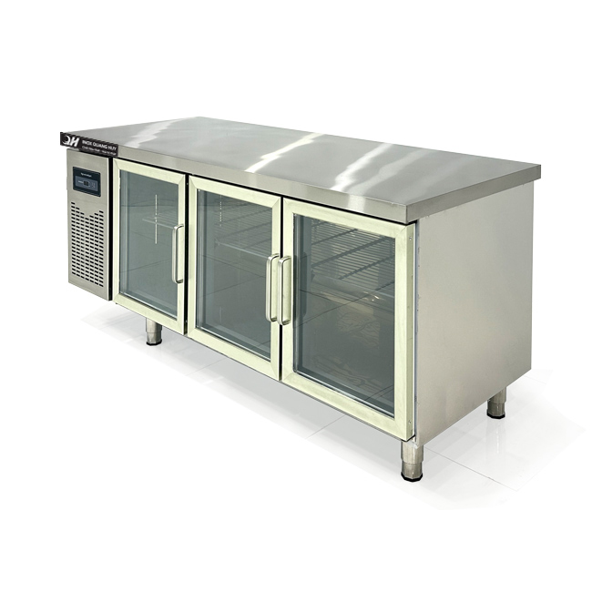 Tủ mát bàn chặt 1m8 330L làm lạnh trực tiếp