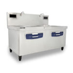 Bếp xào điện 2 họng 1m6 liền chảo LX-DG602-NK