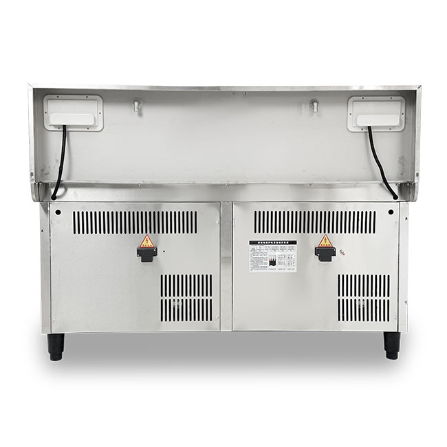 Bếp xào điện 2 họng 1m6 liền chảo LX-DG602-NK